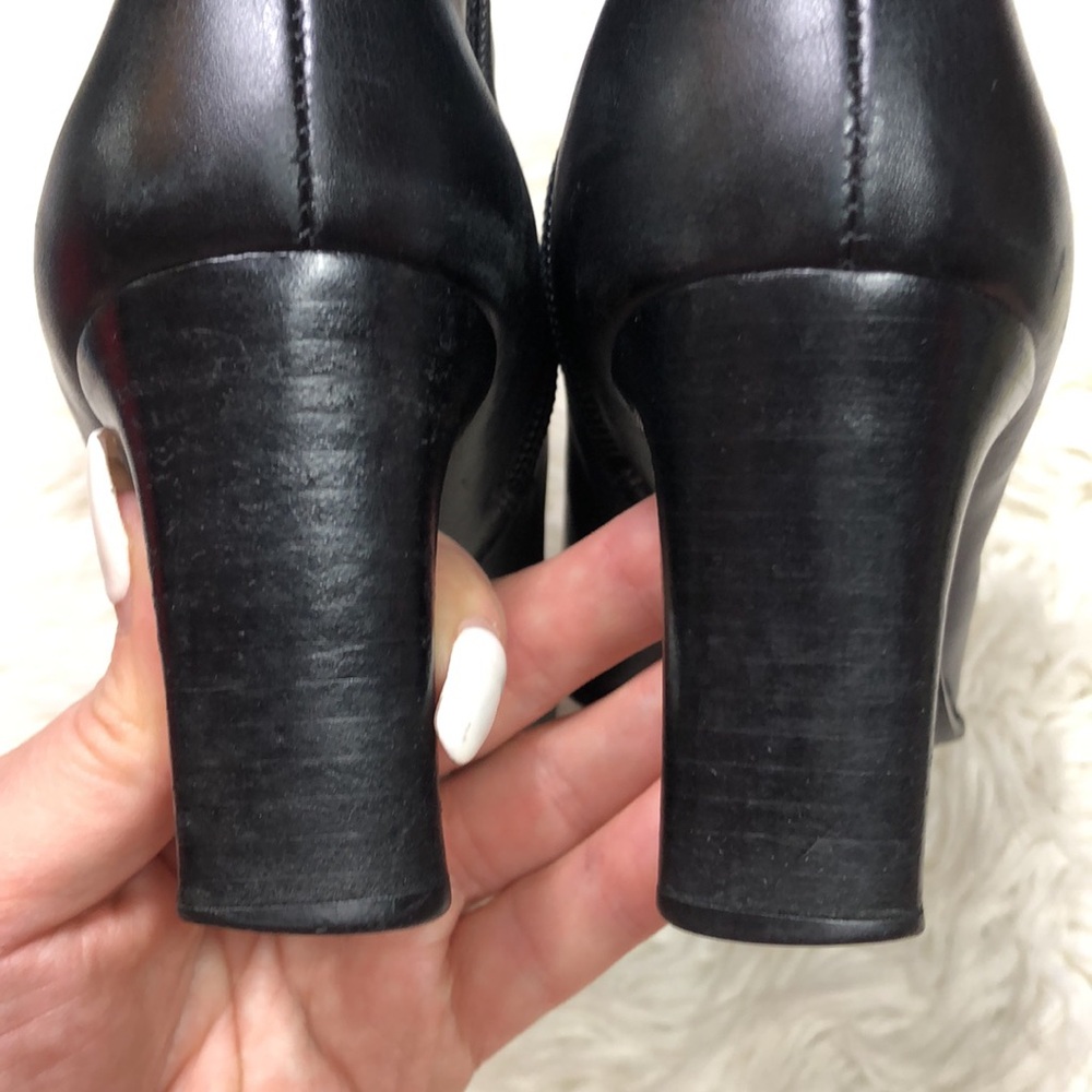 ANTONIO MELANI Black Nappa Leather Booties with zipper on Side - Picture 13 of 15